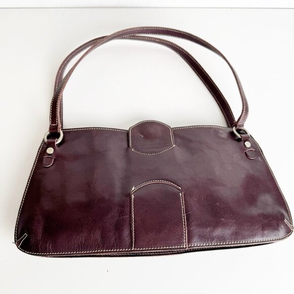 Vintage Christopher Kon leather mini hobo shoulder bag brown - Picture 3 of 7
